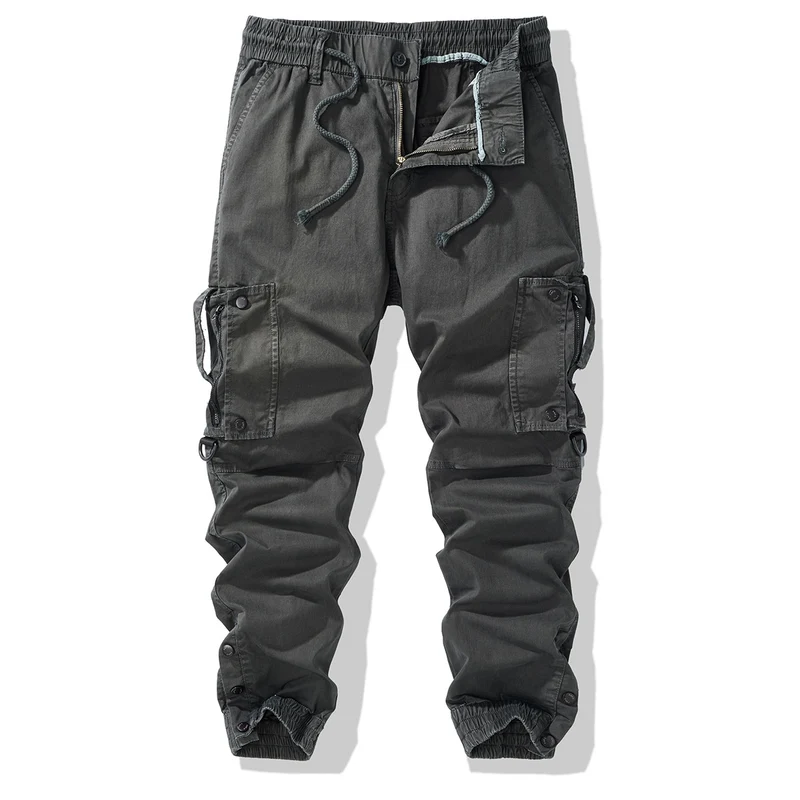 Herren Cargo-Jogginghose mit elastischem Bund, Reißverschluss-Cargotaschen und verstellbarem Saum Nord Taschen