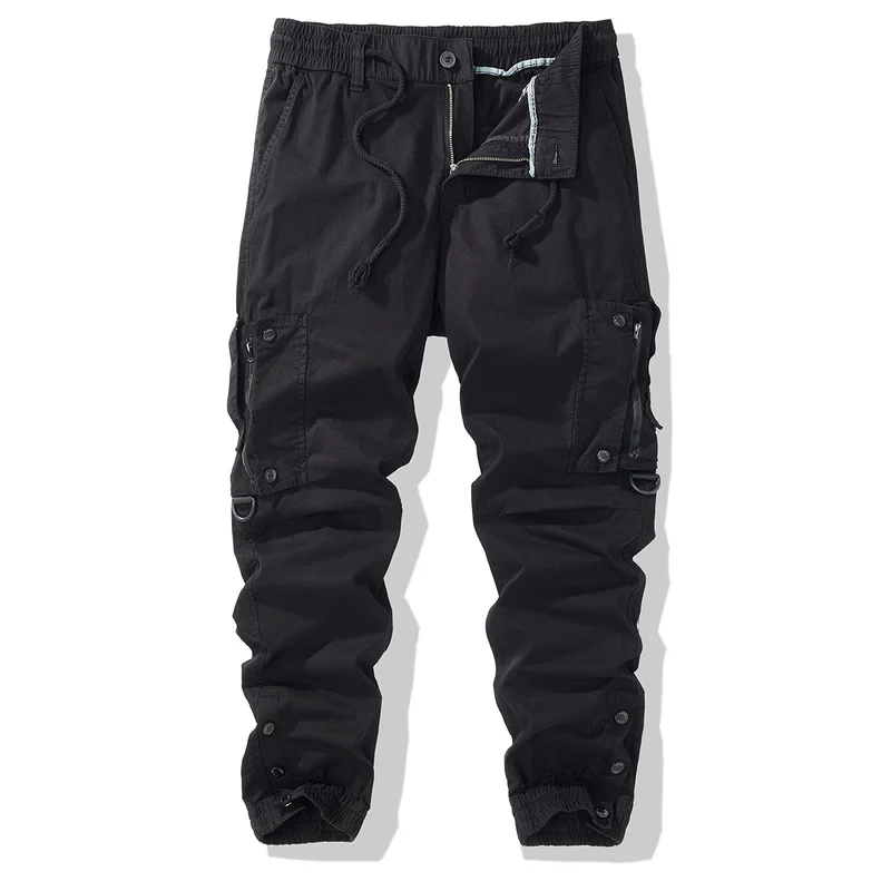 Herren Cargo-Jogginghose mit elastischem Bund, Reißverschluss-Cargotaschen und verstellbarem Saum Nord Taschen