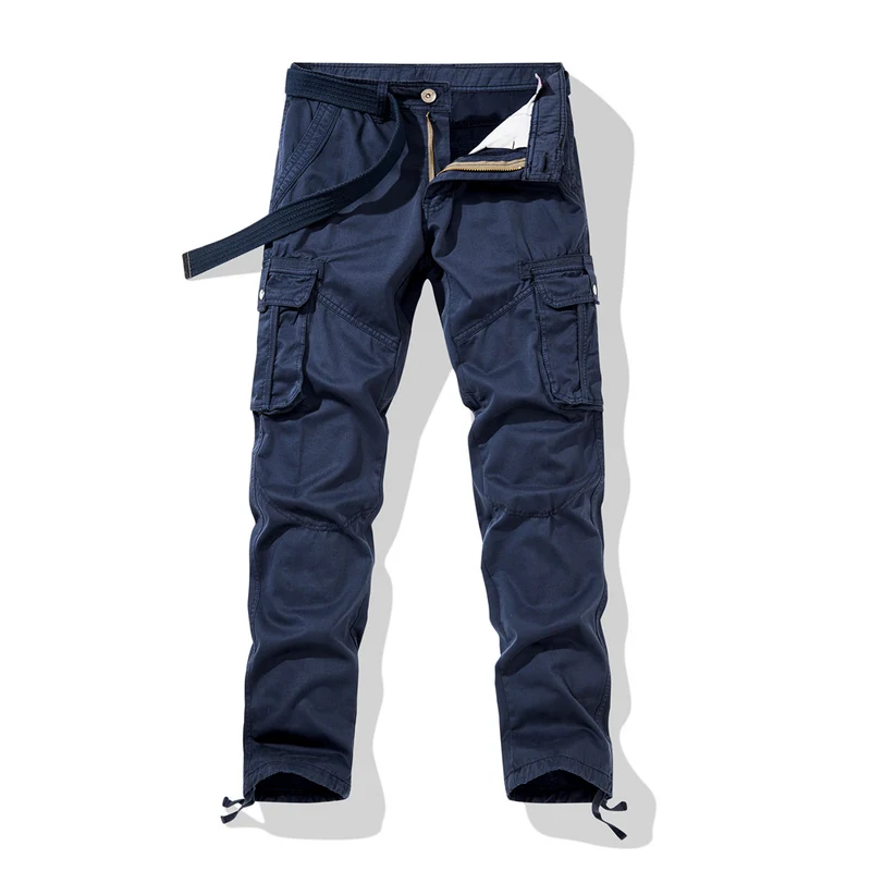 Herren Cargo-Arbeitshose mit verstärkten Knien, Multifachtaschen und Kordelbund Nord Taschen