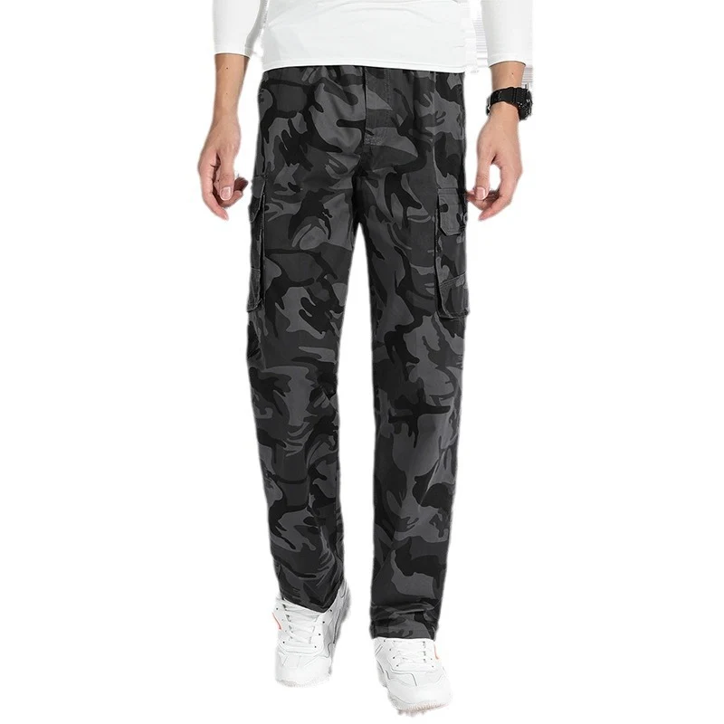 Herren Camouflage Cargohose im Army‑Stil mit geradem Schnitt, Mehrfach‑Taschen & robusten Nähten Nord Taschen