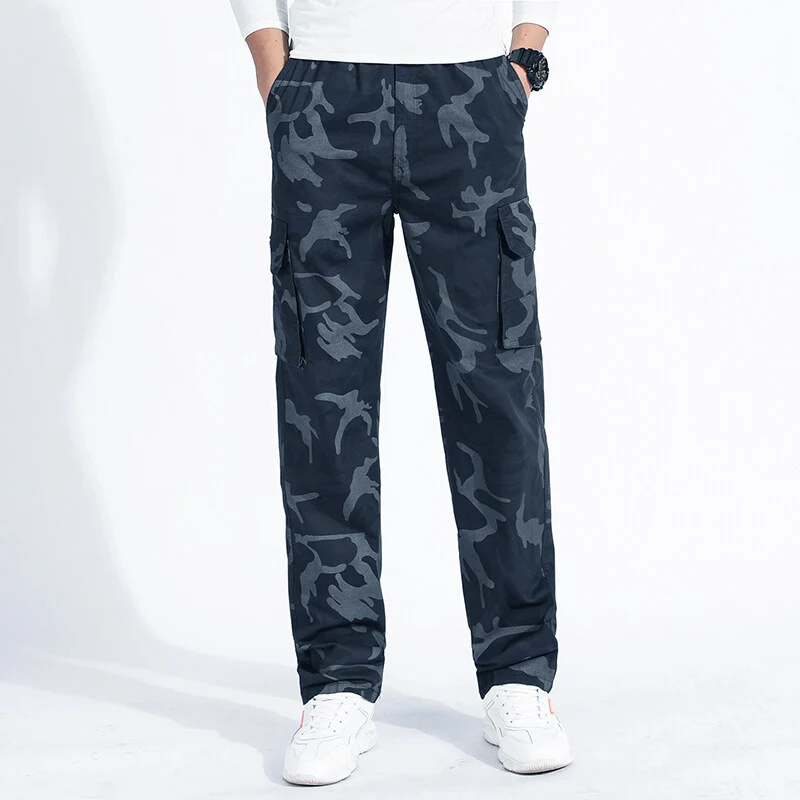 Herren Camouflage Cargohose im Army‑Stil mit geradem Schnitt, Mehrfach‑Taschen & robusten Nähten Nord Taschen