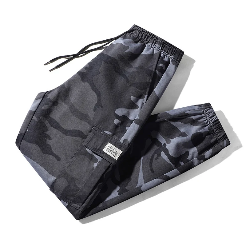 Herren Camouflage Cargo-Jogginghose aus robustem Canvas mit Tunnelzugbund & Beintasche Nord Taschen