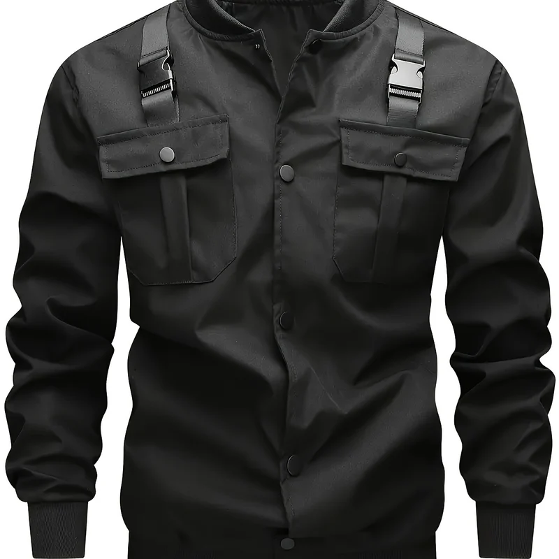 Herren Camouflage-Bomberjacke im Utility-Stil mit Brusttaschen, Schultergurten und Rippbündchen Nord Taschen