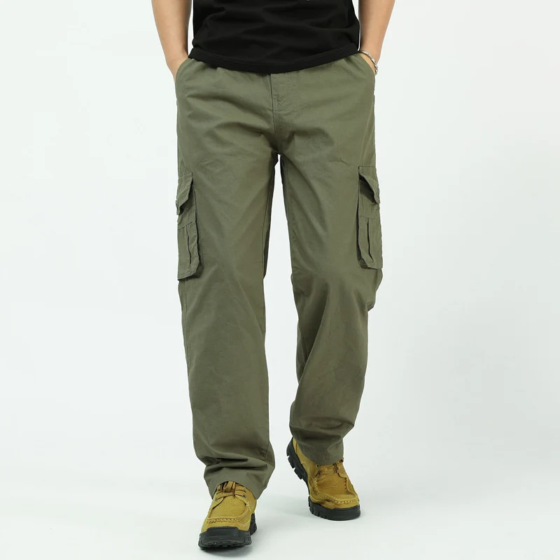 Herren Baumwoll-Twill Cargohose im Relaxed-Fit mit geradem Bein und großem Klappfach Nord Taschen