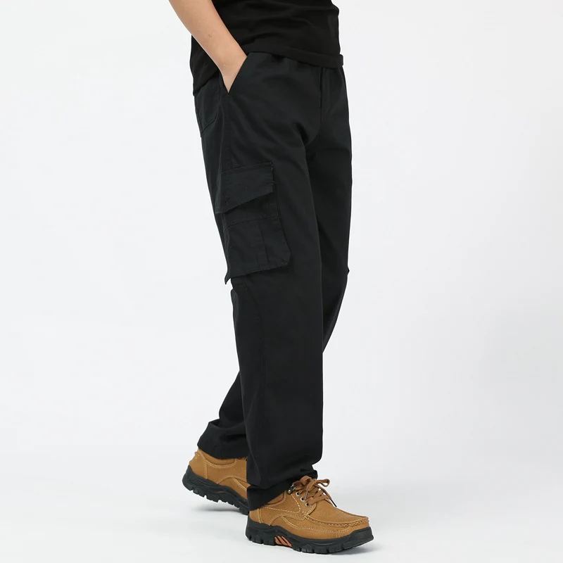 Herren Baumwoll-Twill Cargohose im Relaxed-Fit mit geradem Bein und großem Klappfach Nord Taschen