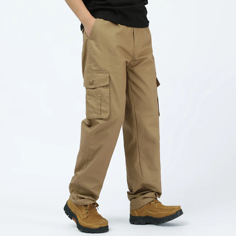 Herren Baumwoll-Twill Cargohose im Relaxed-Fit mit geradem Bein und großem Klappfach Nord Taschen