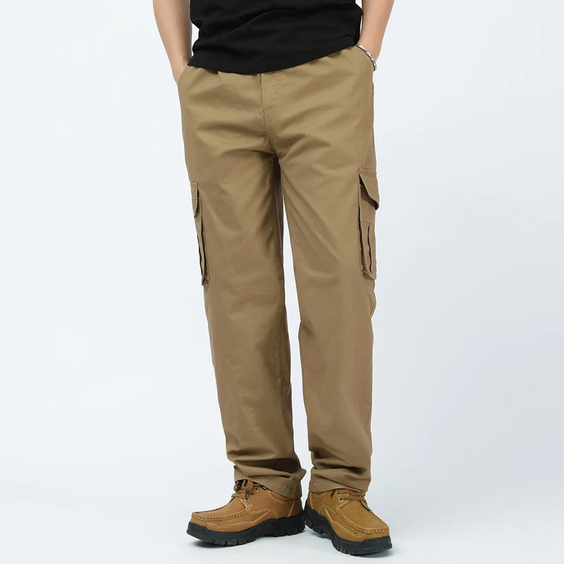 Herren Baumwoll-Twill Cargohose im Relaxed-Fit mit geradem Bein und großem Klappfach Nord Taschen