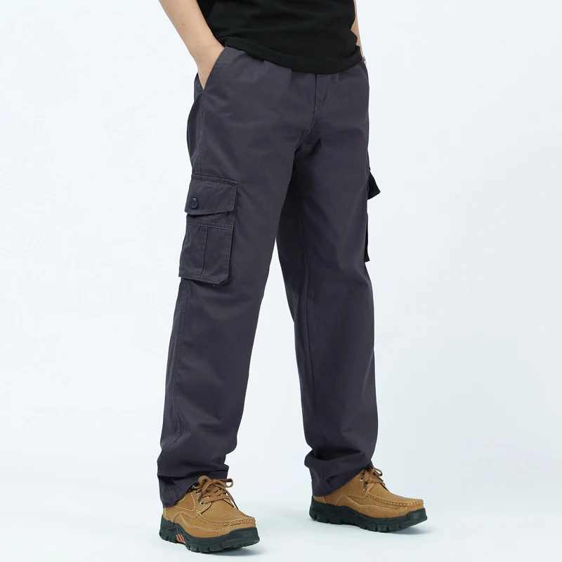 Herren Baumwoll-Twill Cargohose im Relaxed-Fit mit geradem Bein und großem Klappfach Nord Taschen