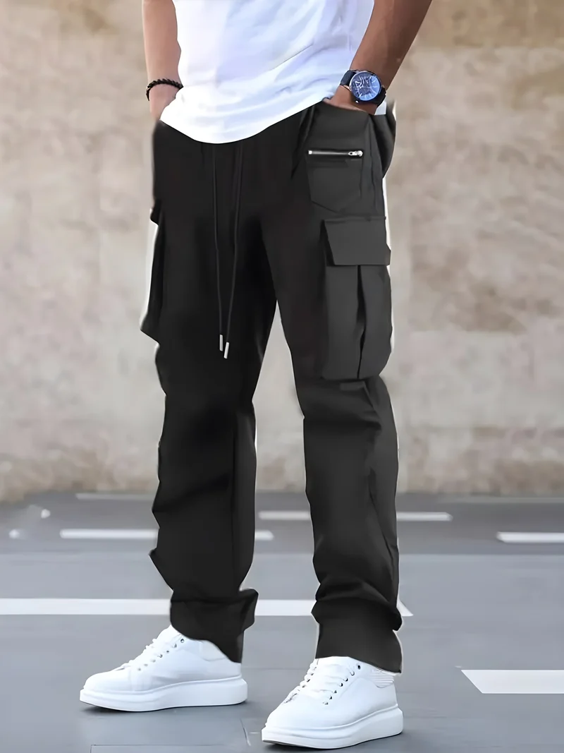 Herren Baggy‑Utility‑Cargohose mit Mehrfachtaschen, verstärkten Knieeinsätzen & Kordelbund Nord Taschen