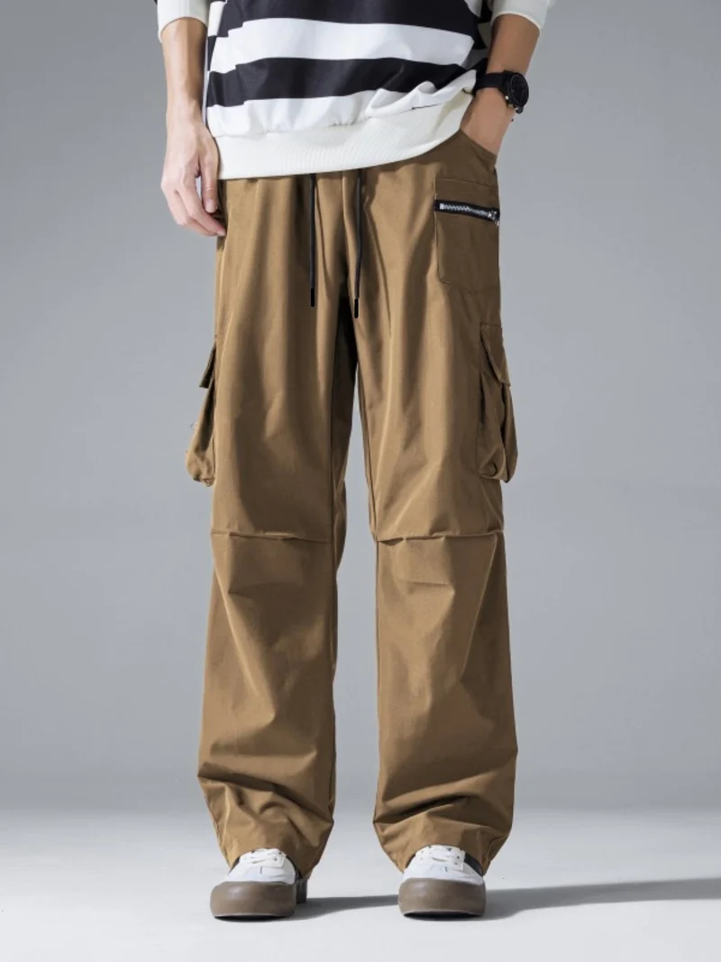 Herren Baggy‑Utility‑Cargohose mit Mehrfachtaschen, verstärkten Knieeinsätzen & Kordelbund Nord Taschen