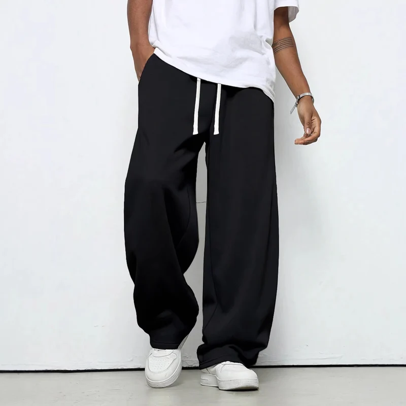 Herren Baggy-Jogginghose im Urban-Utility-Stil mit extra weitem Bein und sichtbarem Kordelzug Nord Taschen