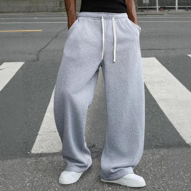 Herren Baggy-Jogginghose im Urban-Utility-Stil mit extra weitem Bein und sichtbarem Kordelzug Nord Taschen