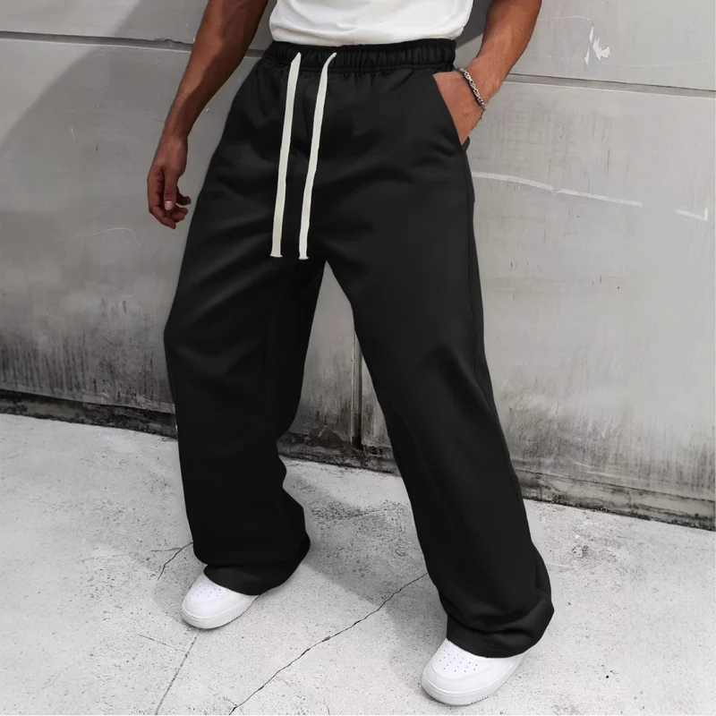 Herren Baggy-Jogginghose im Urban-Utility-Stil mit extra weitem Bein und sichtbarem Kordelzug Nord Taschen
