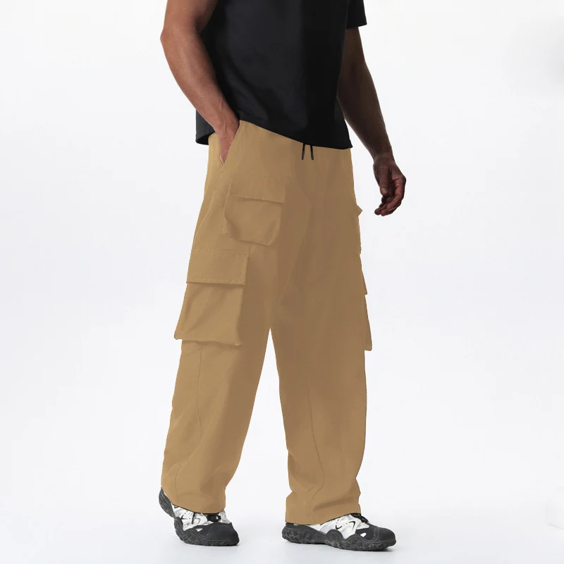 Herren Baggy-Cargohose im Multi-Taschen Utility-Style mit Kordelbund Nord Taschen