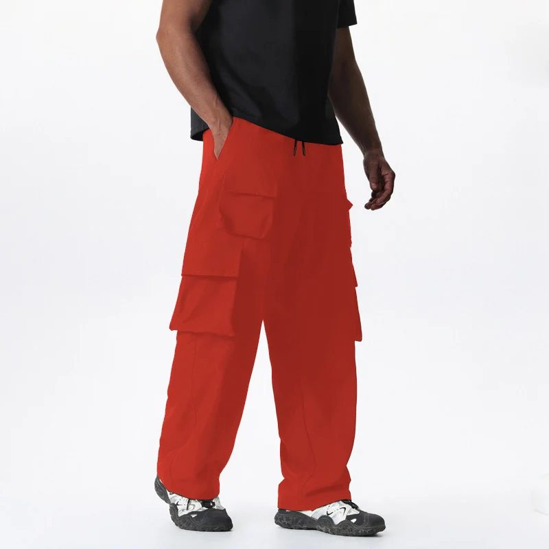 Herren Baggy-Cargohose im Multi-Taschen Utility-Style mit Kordelbund Nord Taschen