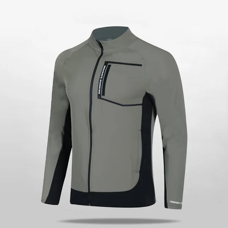 Herren atmungsaktive winddichte Lauf‑Softshelljacke mit Stehkragen und Brusttasche Nord Taschen