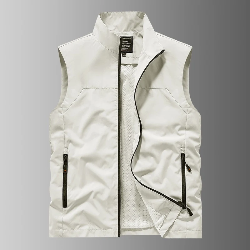 Herren Atmungsaktive Utility‑Weste mit Mesh‑Futter, wind- & wasserabweisender Außenlage & Reißverschlusstaschen Nord Taschen