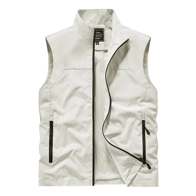 Herren Atmungsaktive Utility‑Weste mit Mesh‑Futter, wind- & wasserabweisender Außenlage & Reißverschlusstaschen Nord Taschen
