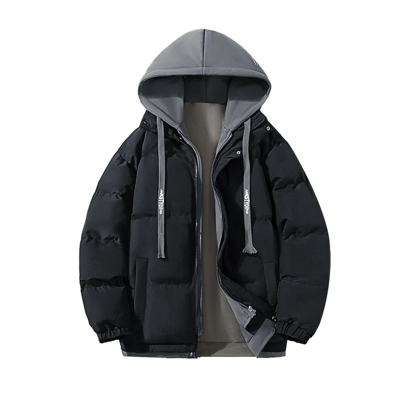 Damen Zweilagige gesteppte Kapuzenjacke mit kontrastfarbener Kapuze, Kordelzug und elastischen Bündchen Nord Taschen