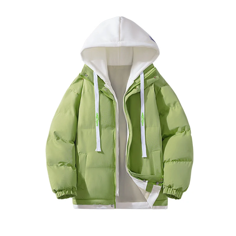 Damen Zweilagige gesteppte Kapuzenjacke mit kontrastfarbener Kapuze, Kordelzug und elastischen Bündchen Nord Taschen