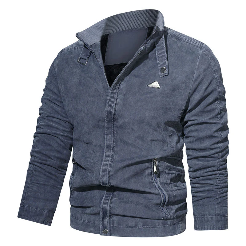 Herren Mikrofaser-Canvas-Blouson im Pilotenstil mit gerafften Ärmeln und verdeckten Reißverschlüssen Nord Taschen