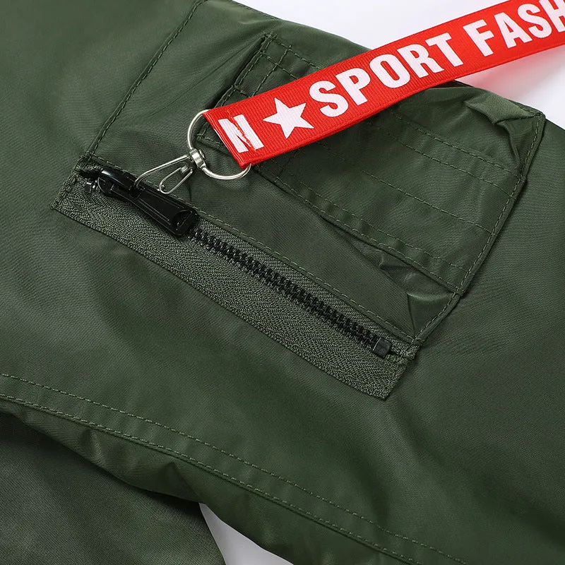 Herren leichtes Pilotblouson aus Hightech‑Nylon mit Ärmel‑Organizer und kontrastierendem Innenfutter Nord Taschen