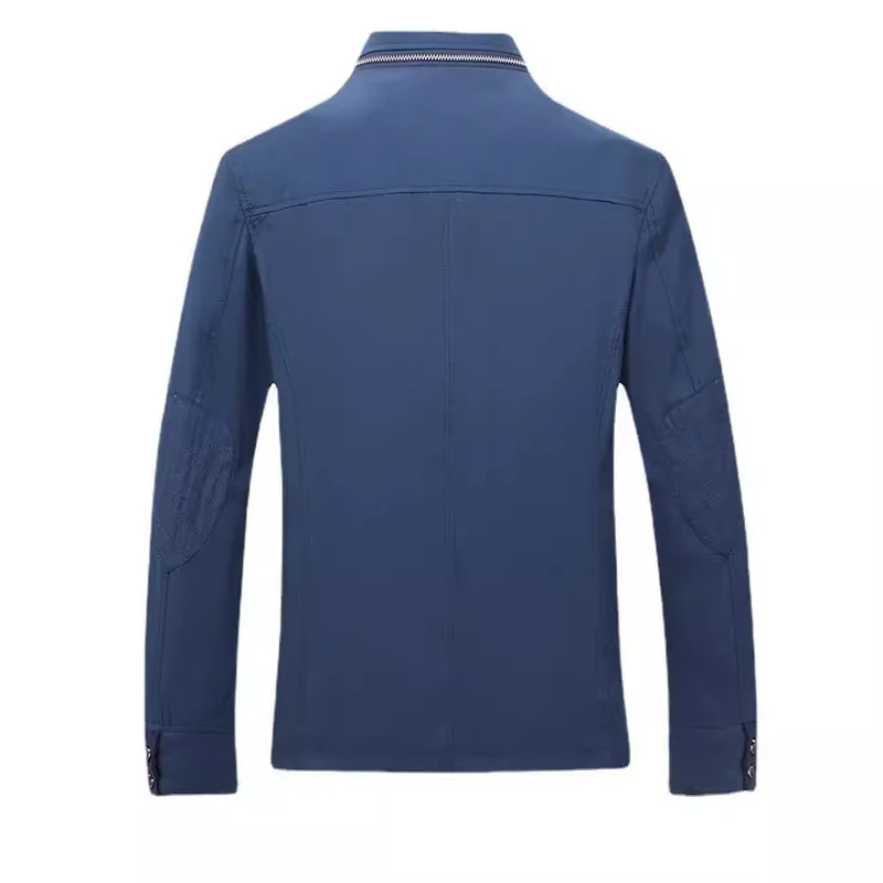 Herren leichtes Canvas‑Fieldblouson mit Stehkragen und kombinierter Zipper‑Knopffront Nord Taschen