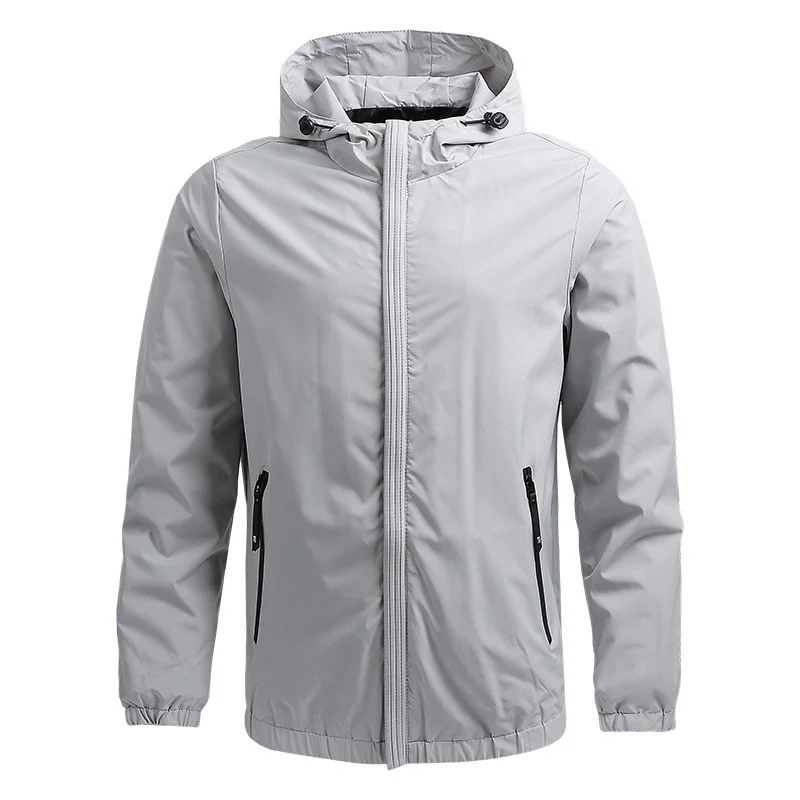 Herren leichter wasserabweisender Kapuzen-Softshellblouson mit Reißverschlusstaschen Nord Taschen