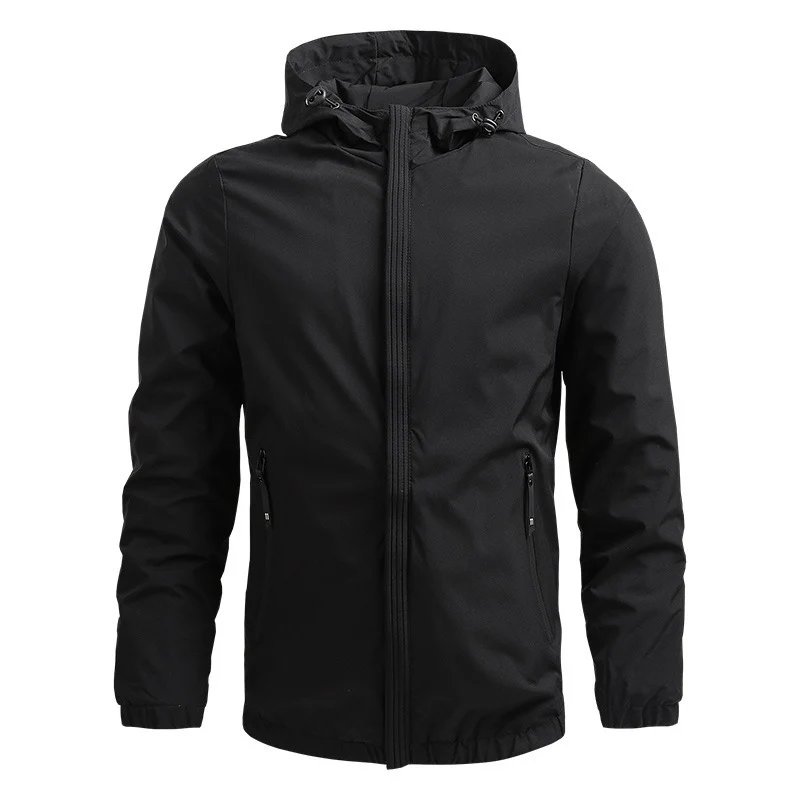 Herren leichter wasserabweisender Kapuzen-Softshellblouson mit Reißverschlusstaschen Nord Taschen