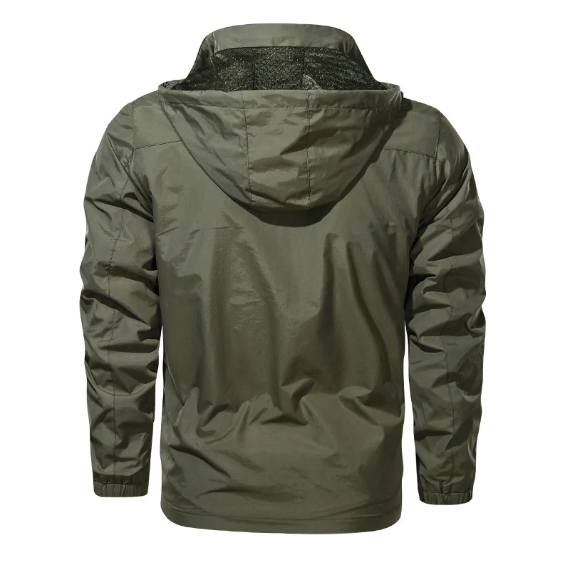 Herren Leichter Softshell-Windblouson mit Brust-Zipper und hochschließendem Kragen Nord Taschen