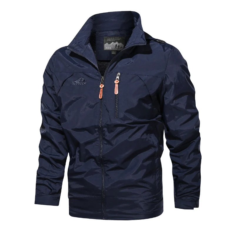 Herren Leichter Softshell-Windblouson mit Brust-Zipper und hochschließendem Kragen Nord Taschen