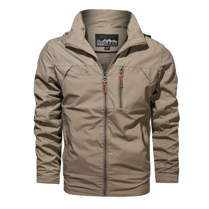 Herren Leichter Softshell-Windblouson mit Brust-Zipper und hochschließendem Kragen Nord Taschen