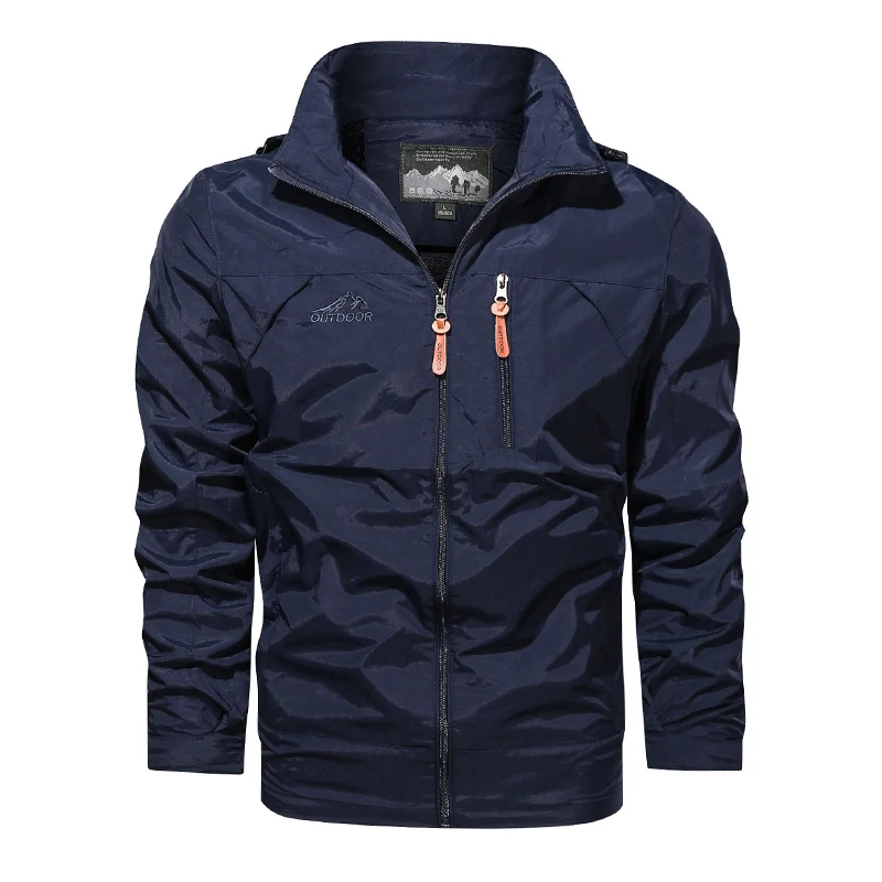 Herren Leichter Softshell-Windblouson mit Brust-Zipper und hochschließendem Kragen Nord Taschen