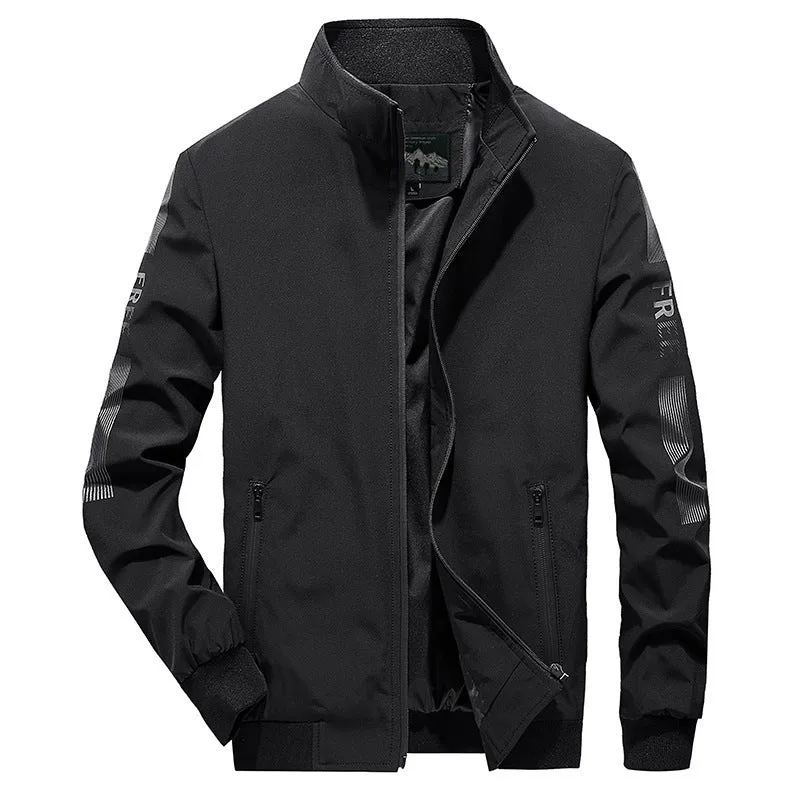 Herren Leichter Softshell-Bomber mit reflektierenden Ärmeldetails und hohem Stehkragen Nord Taschen