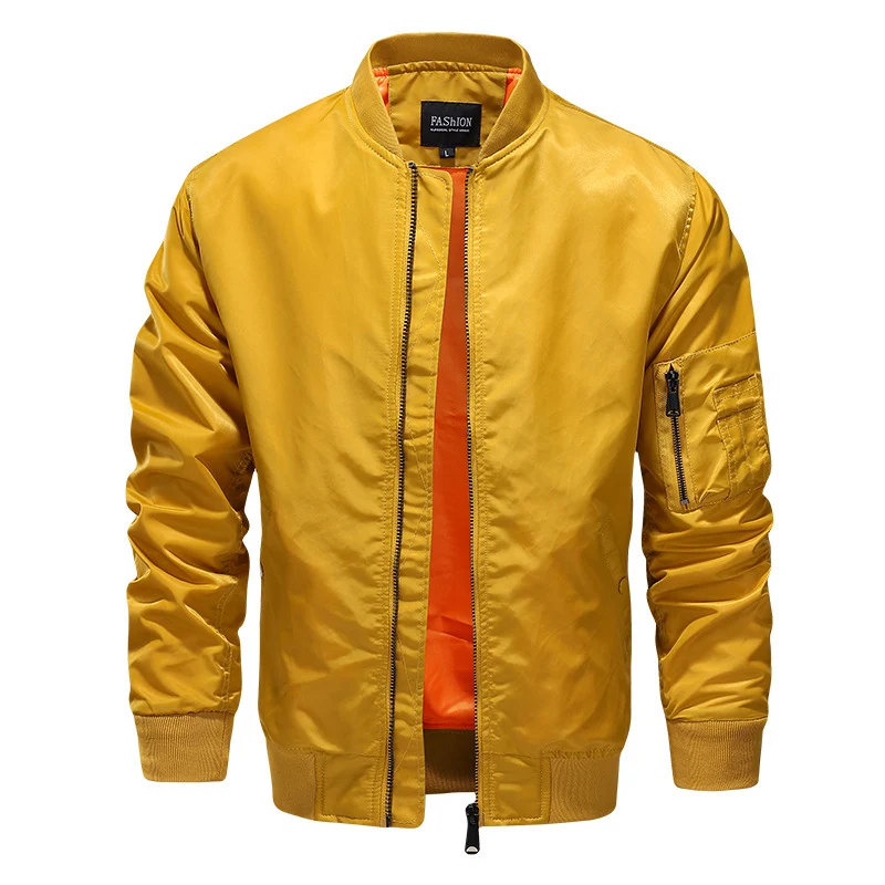 Herren leichter Nylon-Bomberjacke im Aviator-Style mit Ärmel-Utilitytasche Nord Taschen