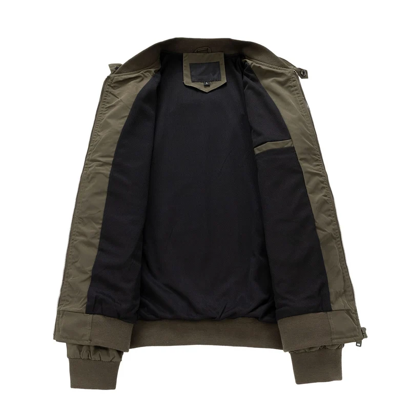 Herren Leichter Nylon-Bomber mit Rippbündchen Stehkragen und atmungsaktivem Meshfutter Nord Taschen