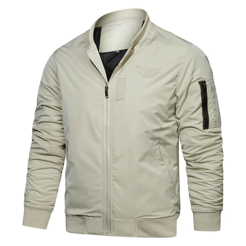Herren leichter Nylon‑Bomber mit minimalistischem Stehkragen, Ärmel‑Organizer und windabweisender Shell Nord Taschen