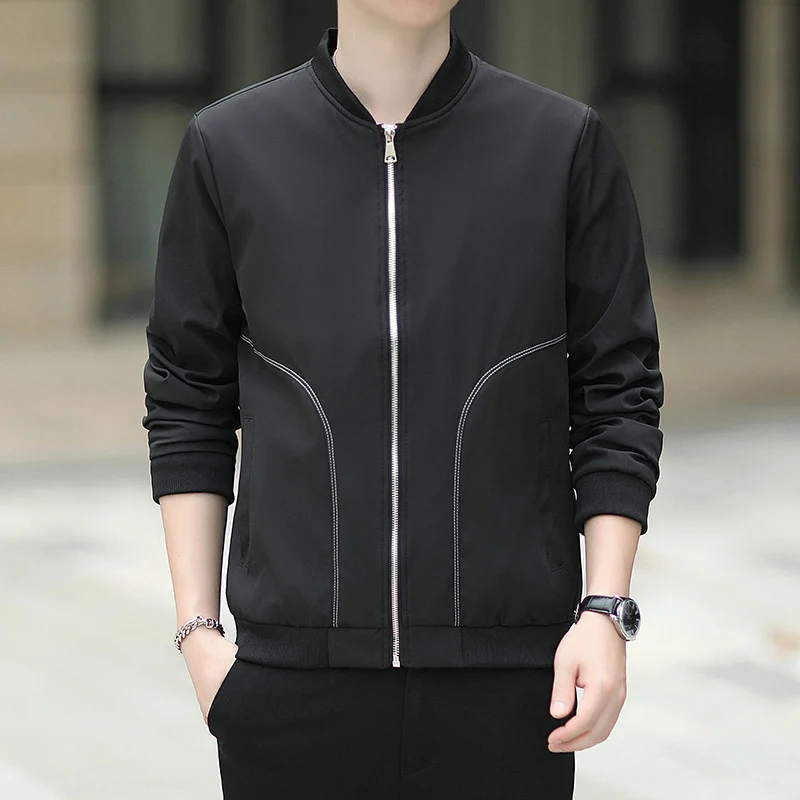Herren leichter Nylon-Bomber mit minimalistischem Design und gerippten Bündchen Nord Taschen