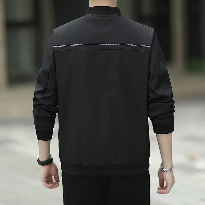 Herren leichter Nylon-Bomber mit minimalistischem Design und gerippten Bündchen Nord Taschen