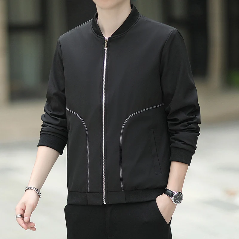 Herren leichter Nylon-Bomber mit minimalistischem Design und gerippten Bündchen Nord Taschen