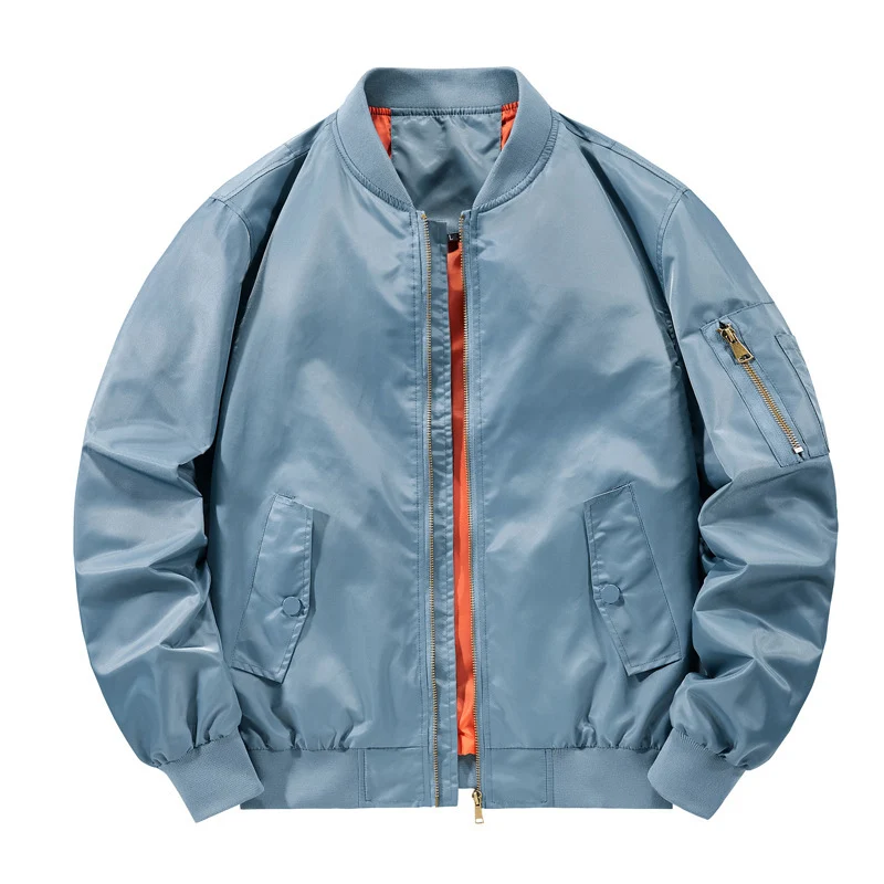 Herren leichter Nylon-Bomber mit kontrastfutter, Ärmeltasche und gerippten Bündchen Nord Taschen