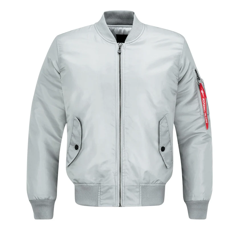 Herren leichter gesteppter Nylon-Bomber mit Utility-Ärmeltasche und gerippten Bündchen Nord Taschen