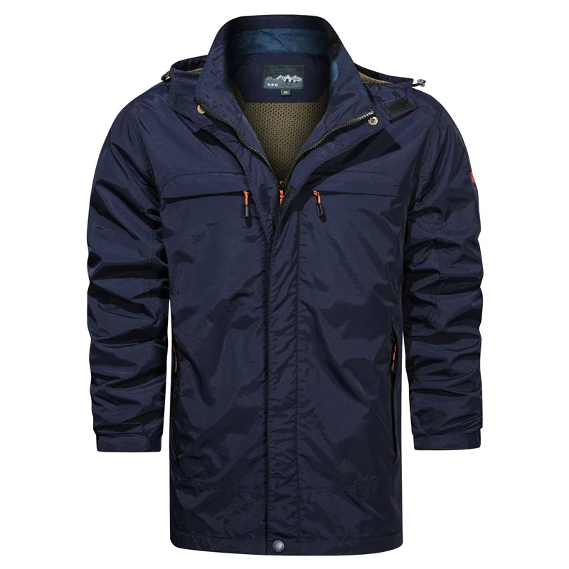 Herren leichter Fieldparka mit Kapuze, atmungsaktivem Mesh‑Futter und multifunktionalen Taschen Nord Taschen