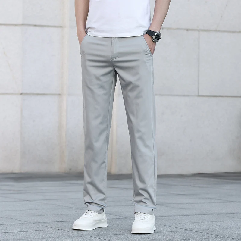 Herren Schmale Stretch-Chinohose im Business-Casual-Look Nord Taschen
