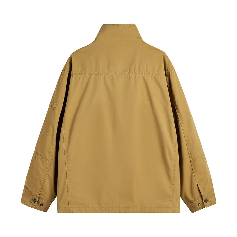Herren leichte Utility-Feldjacke mit Stehkragen und Mehrfachtaschen Nord Taschen