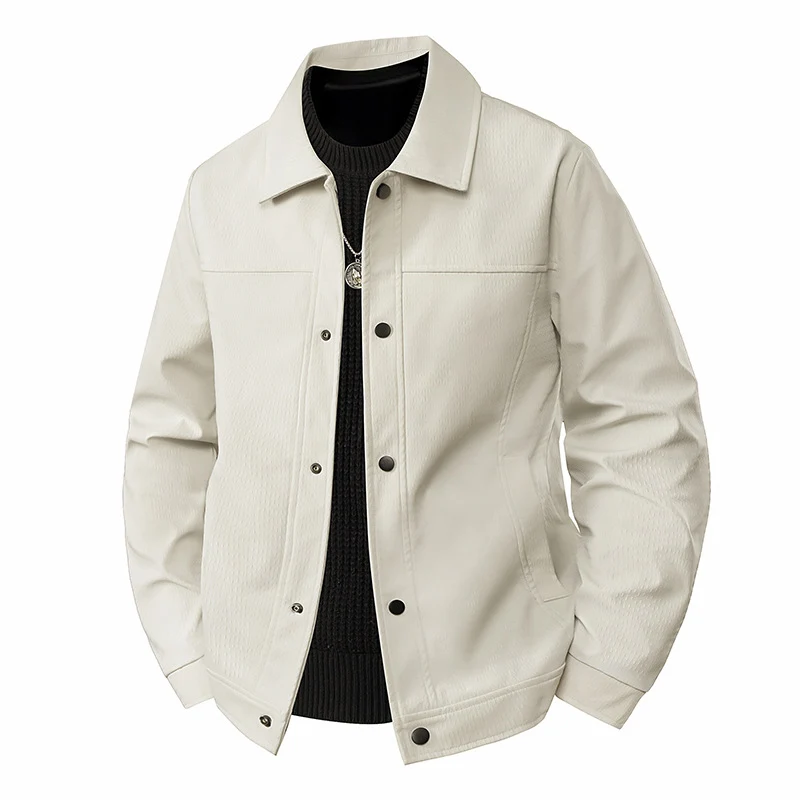 Herren Leichte Übergangsjacke im Worker-Stil mit mikrostrukturierter Twill-Optik und Druckknopfleiste Nord Taschen