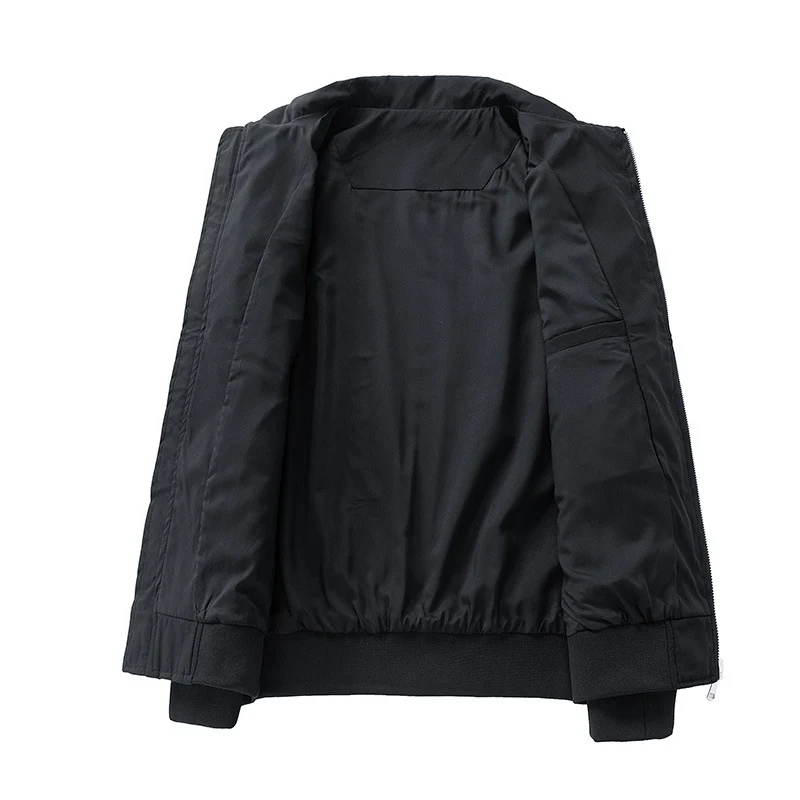 Herren Leichte Oversize-Bomberjacke aus winddichtem Nylon mit Reißverschluss, Brusttasche und Rippbündchen Nord Taschen