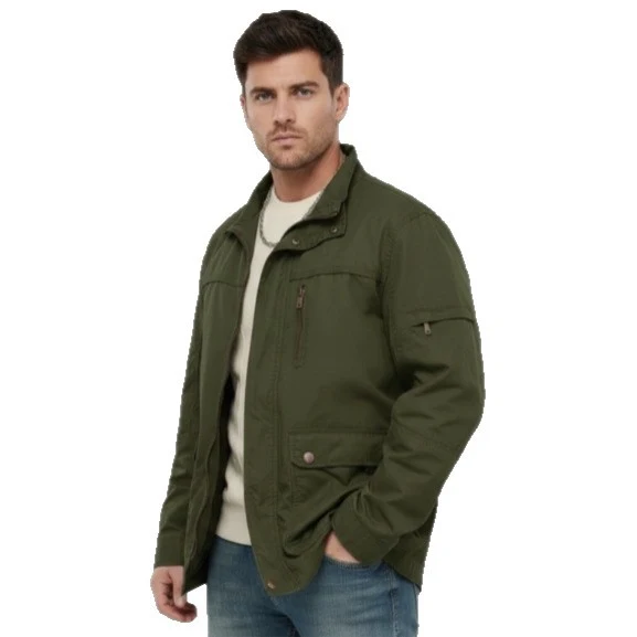 Herren leichte Outdoor-Utility Jacke mit Stehkragen Nord Taschen