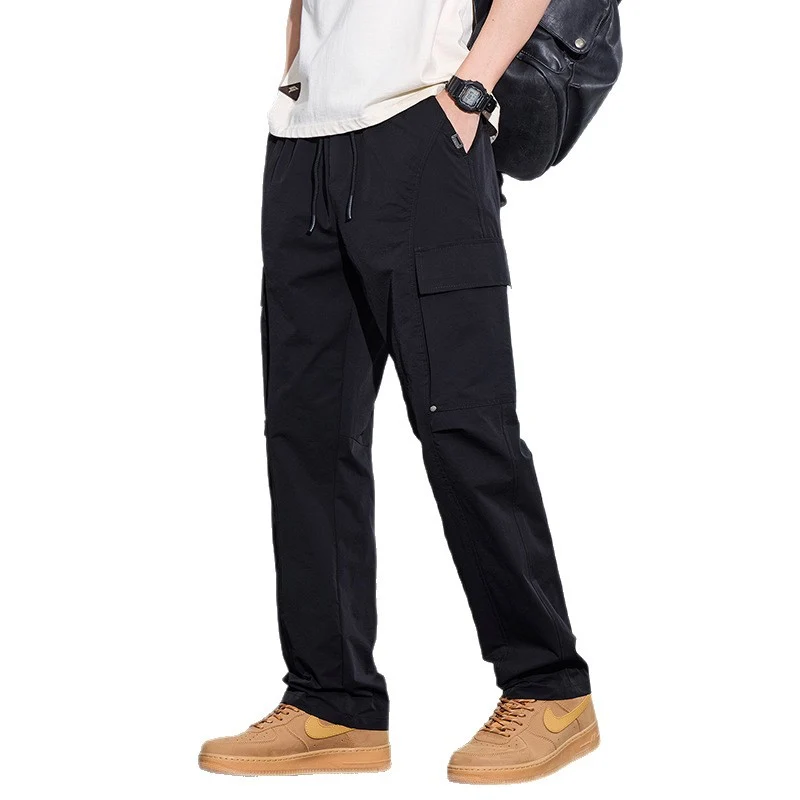 Herren Leichte Cargo-Freizeithose mit Tunnelzug, Multifachtaschen und geradem Schnitt Nord Taschen