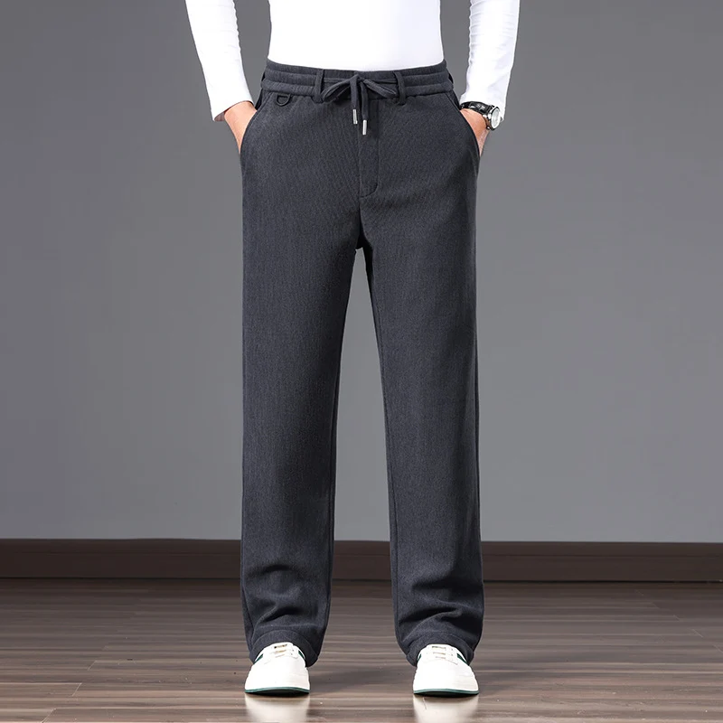 Herren Lässige Relaxed-Fit Baumwoll-Mix Freizeithose mit Kordelzug und geradem Bein Nord Taschen